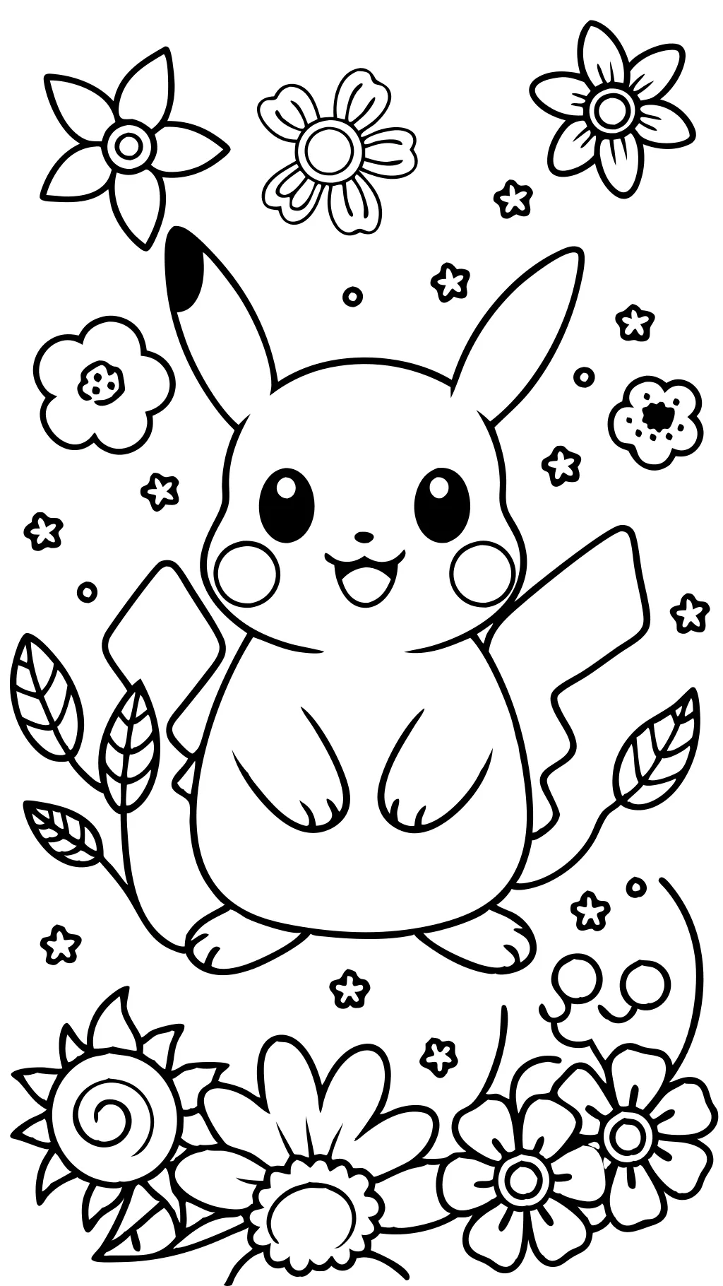 páginas para colorear de Pokémon de Pikachu